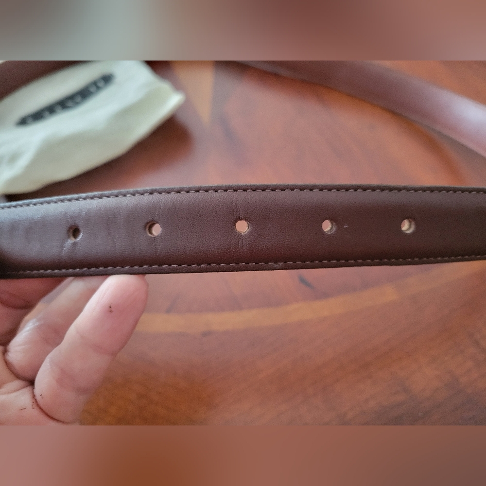 Women's Coach 8400 Dark Brown Cowhide Leather Belt (L) - Picture 7 of 8